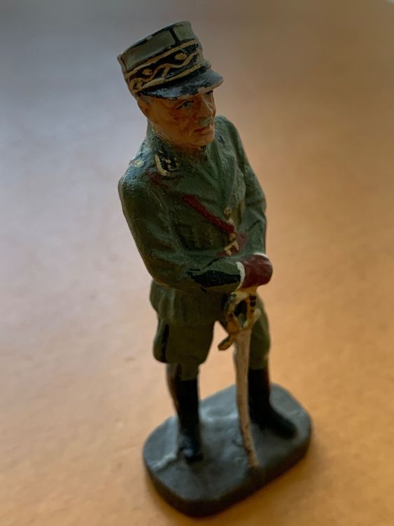 Figurine Elastolin Suisse Porte Drapeau Helvétique WWII - H 7.6 Cm - État Correct