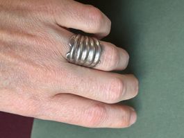 Silberring Rillen Exklusiv (53/17)