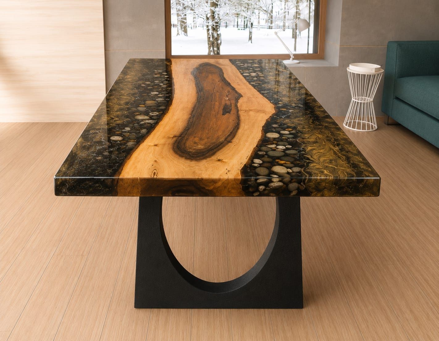 Tavoli: Tisch aus Holz und Harz – Nuovo e nell'imballaggio originale da Ottenbach venduto da gia_bw75 1