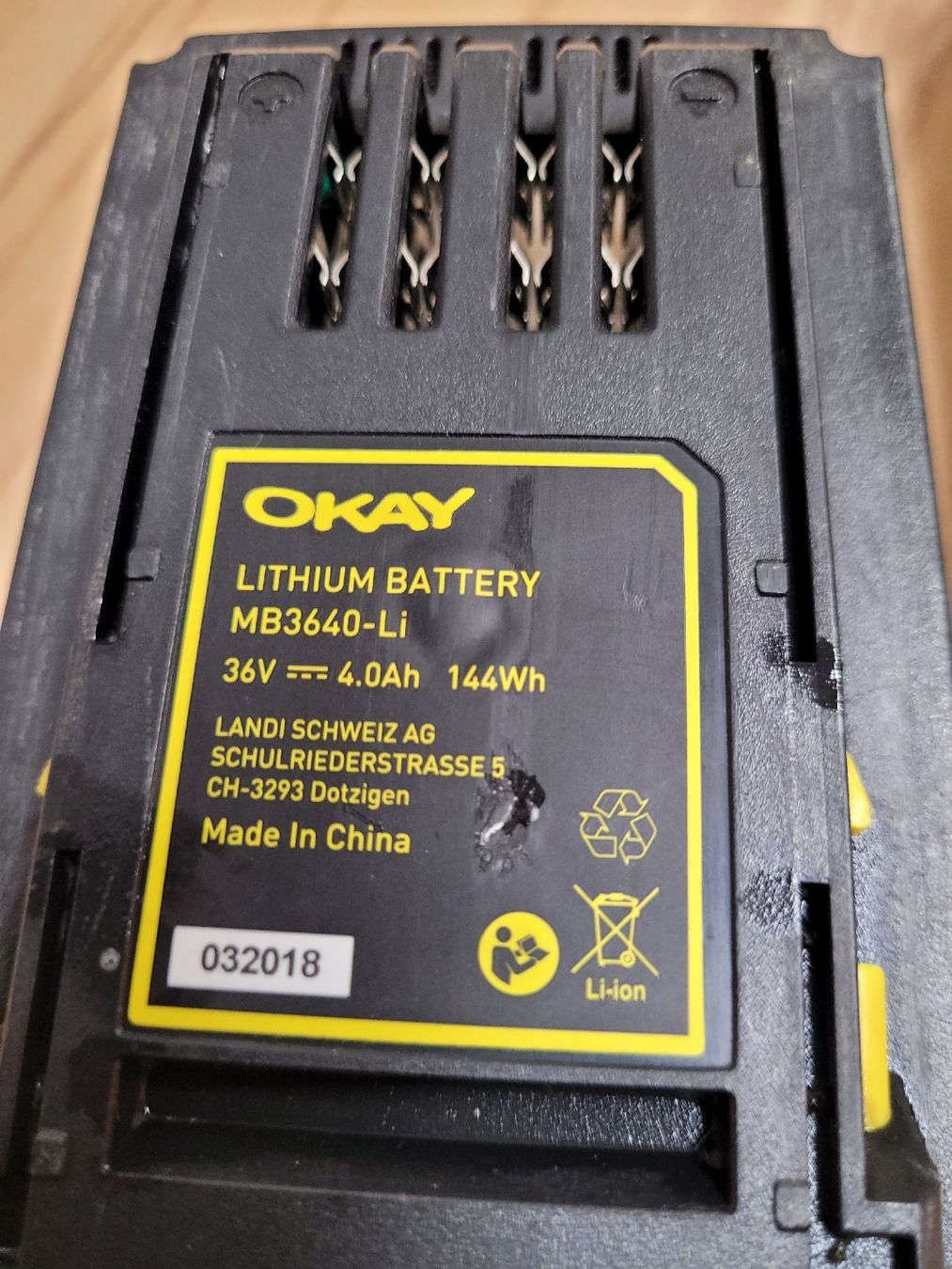Caricatori & Batterie: okey Lithium Batterie 36volt 4 ah 144wh – Usato da Winznau venduto da simongrob 1