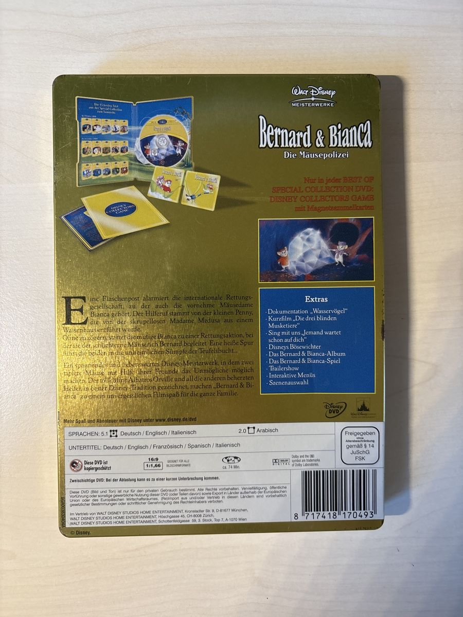 Tutti i DVDs: Bernard und Bianca - Die Mäusepolizei, Special Collection – Usato da Ruswil venduto da Slivio_ 1