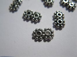 12 Verbinder, Verteiler, 2-Loch Stege, 7x4mm,