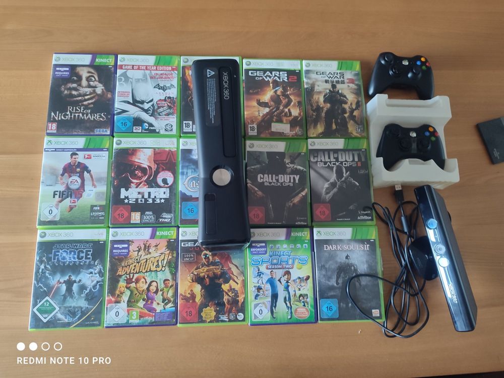 Xbox 360 mit 16 Spielen / Kinect Kaufen auf Ricardo