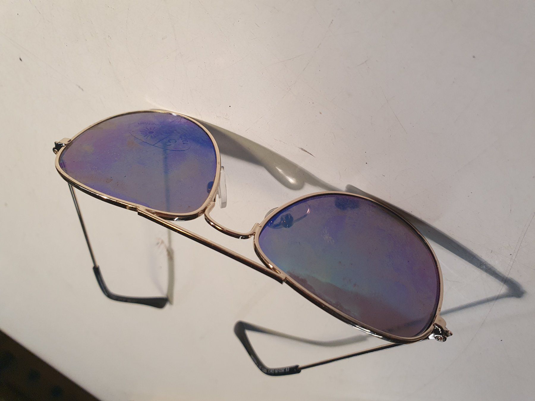 Brillen & Gläser: Kindersonnenbrille Goldrand + UV Schutz – Gebraucht aus Zürich von loosebone