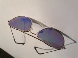 Kindersonnenbrille Goldrand + UV Schutz