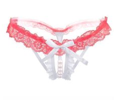 NEUER Erotik Perlen String weiss-pink Gr. XS & S - 223032