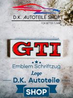 VW GTI Emblem Schriftzug Logo aus Metall NEU in Schwarz/rot