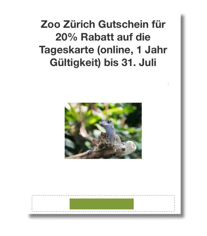 Zoo Zürich Gutschein 20 Kaufen auf Ricardo