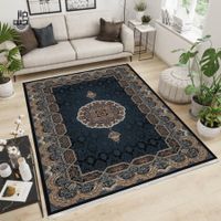 Schöner Orientteppich Perser Teppich blau Wohnzimmer