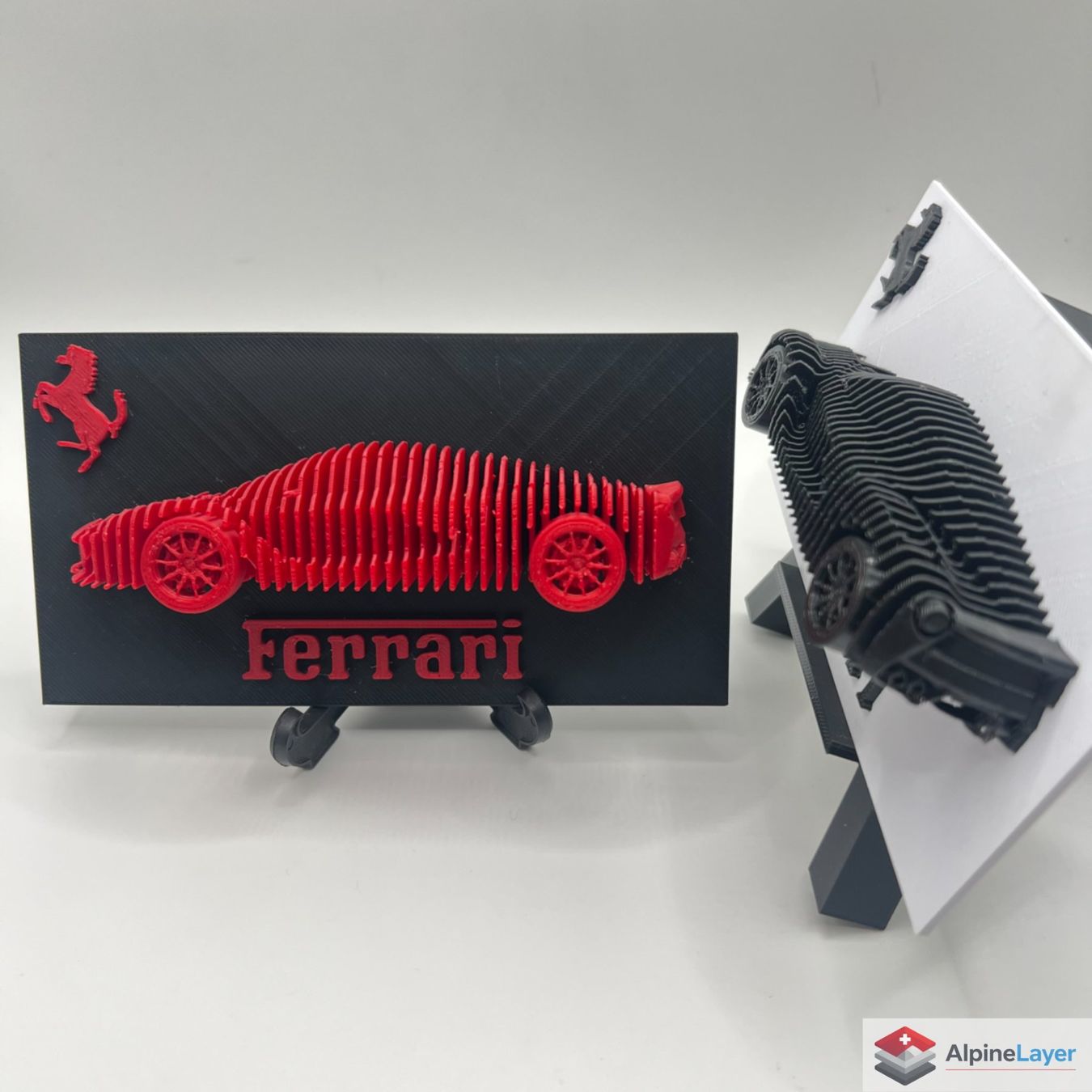 Statuette: LaFerrari Layered Sculpture 3D Printed White Black – Nuovo (secondo la descrizione) da Losone venduto da AlpineLayer 3