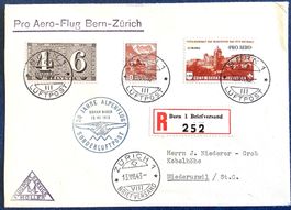 1943 / Pro Aero R- - Flugbrief /  mit Zusatzfrankatur