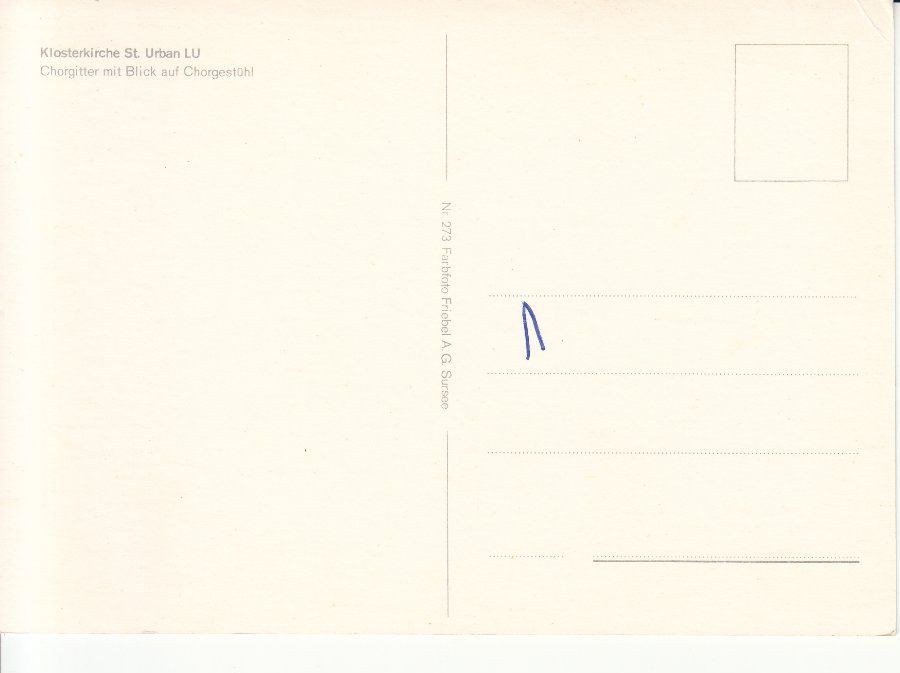 Cartoline postali: St. Urban ca. 1970 – Usato da Bürglen TG venduto da StampGraf 1
