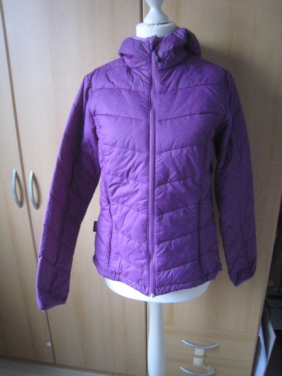 TRANGO Damen Liena Jacke In Eierschale/Violett – Leichte Outdoor-Jacke Größe XS