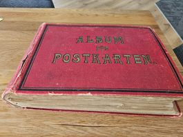 Album mit 350 alten gelaufenen Postkarten nur 90.--