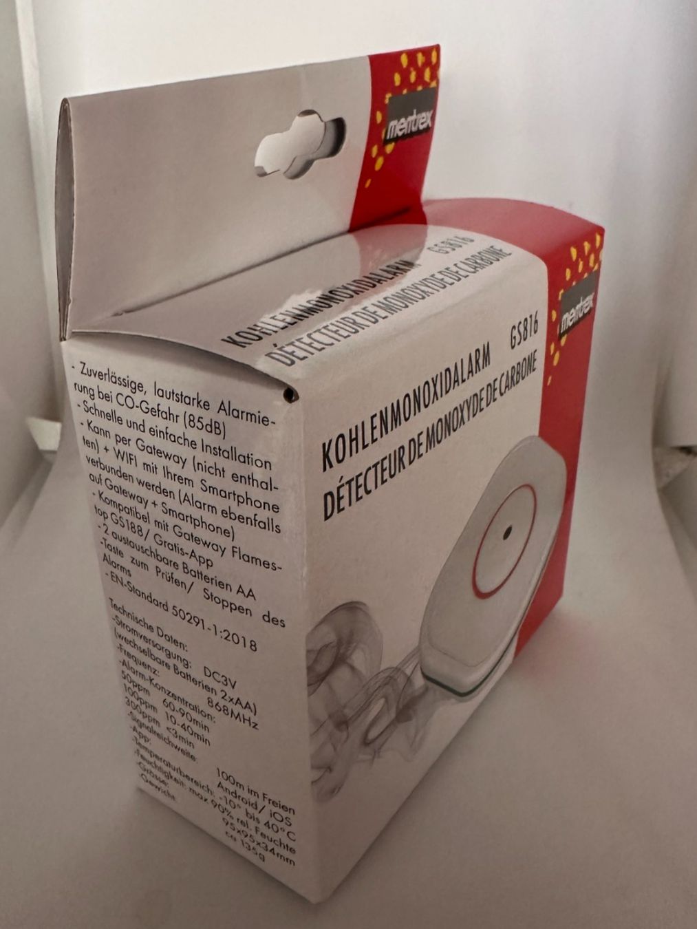 Sistemi d'allarme: Mentrex Kohlenmonoxidalarm GS816 neu – Nuovo e nell'imballaggio originale da Courlevon venduto da Poleposition 2