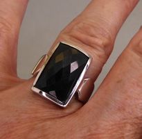 Ring 925er Silber mit Onyx Stein