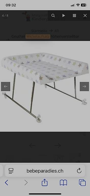 Geuther Fasciatoi & Accessori: Babywickeltisch – Usato da Arbon venduto da haweii