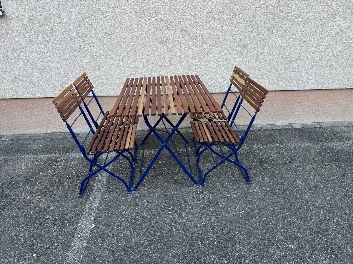 Tischgruppe: Gartenmöbel-Set – Tisch & 4 Stühle - KLAPPBAR – Gebraucht aus Gränichen von onkel_xxl 6