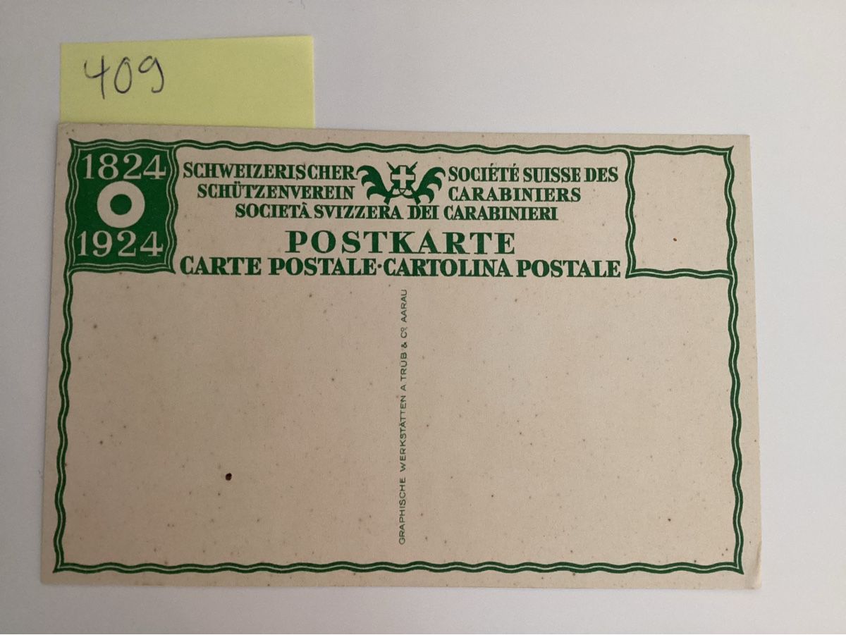 Ansichtskarten: Ansichtskarte Schweizerischer Schützenverein 1924 – Gebraucht aus Niederwil AG von dahu75 1