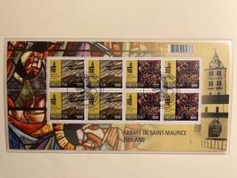 Zwei Zusammendruckbogen 2015 mit ET-Stempel