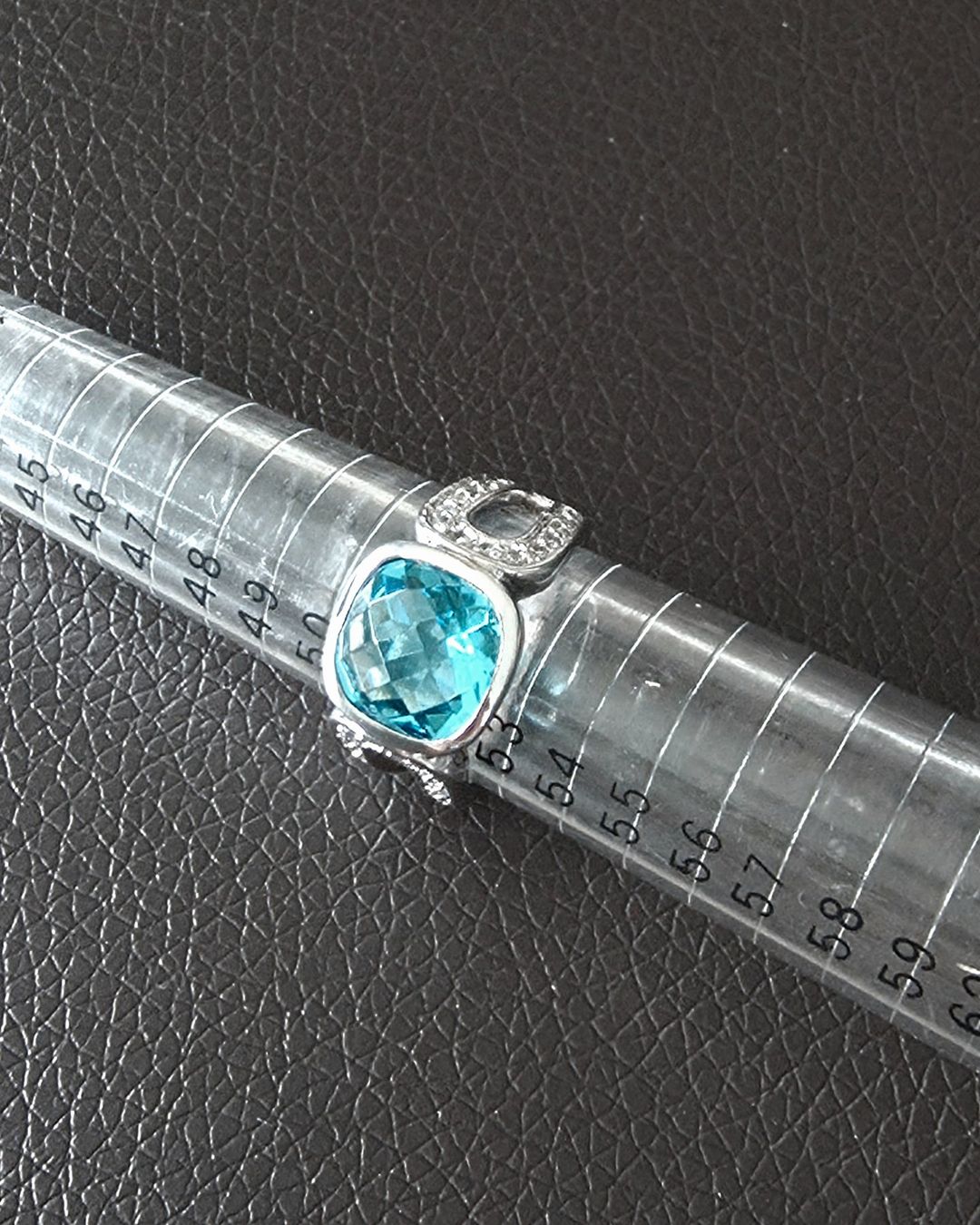 Anelli: Modernem Design Silberring 925 mit hellblauem Topas- NEU – Nuovo e nell'imballaggio originale da Uetikon am See venduto da Coralreef 6
