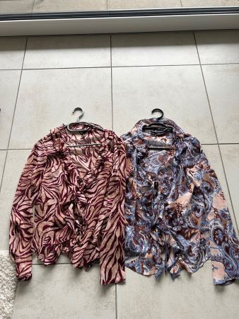 Lot de deux blouses semi-transparente