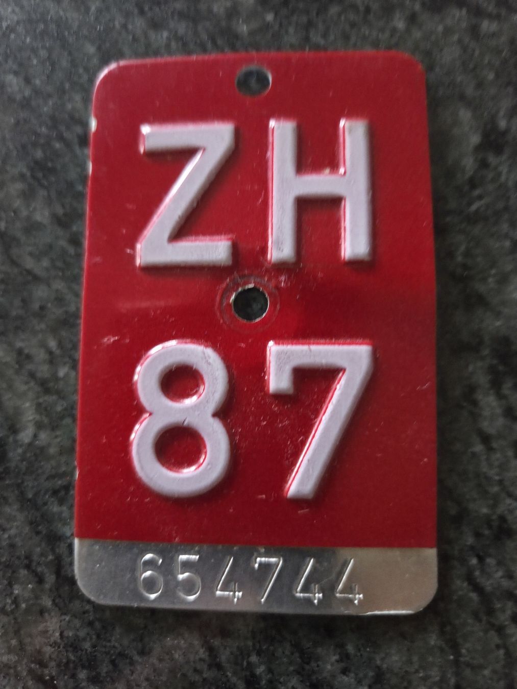 Schilder: Nummeranhänger ZH 87 mit Nummer 654744 – Gebraucht aus Schönenberg von gismogismo 2