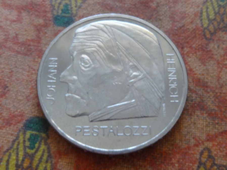 Tutti le monete: PESTALOZZI 1977  5 Franken – Usato da Romanel-sur-Lausanne venduto da Swift13