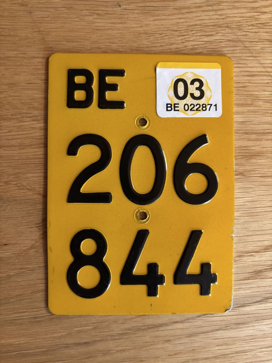 Puch Insegne: Mofanummer Nummernschild Mofa Töffli Bern BE 206 844 – Usato da Grosswangen venduto da Jumbo1983