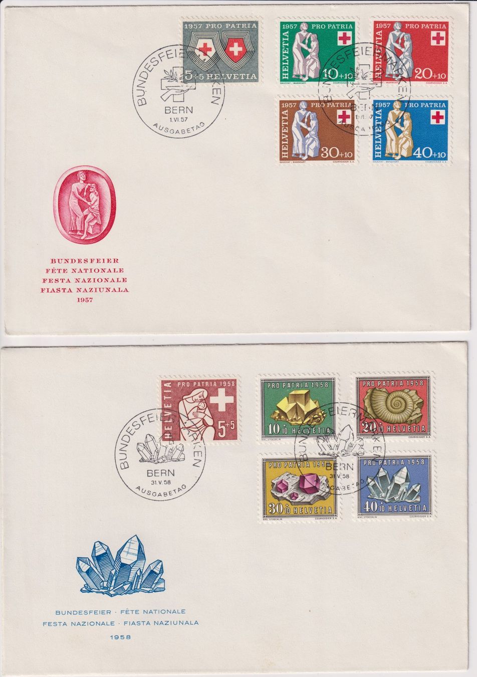 Alle Briefmarken: 2 PP Satzbriefe – Gebraucht aus Bellach von qsearch