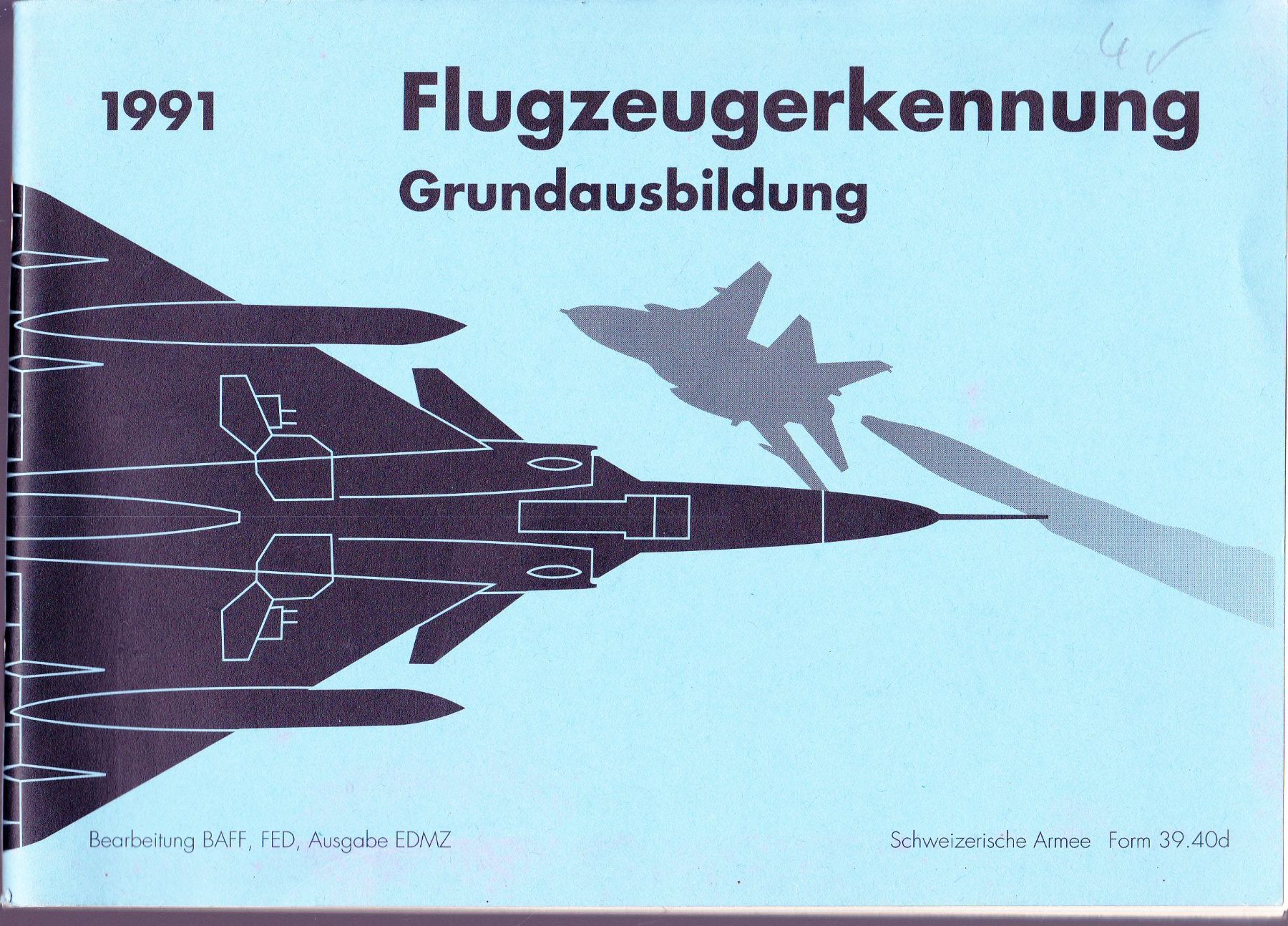 Libri: Flugzeugerkennung 1991, FED Broschüre Luftwaffe – Usato da Pfäffikon ZH venduto da moswey6