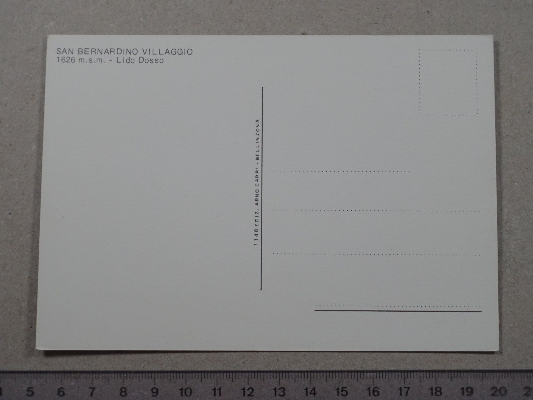 Cartoline postali: San Bernardino Villaggio – Usato da Lenzburg venduto da fh1 1