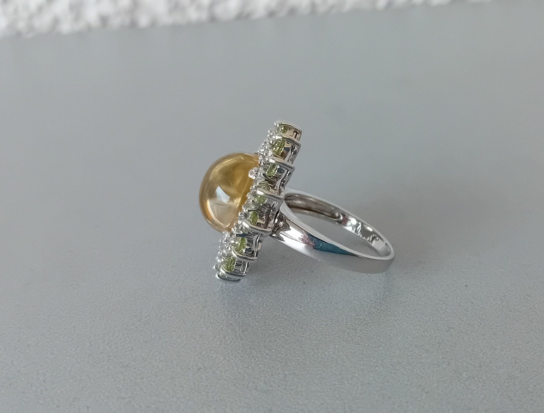 Anelli: Ring Silber mit Citrin, Weisstopas und Peridot – Usato da Stans venduto da wer_fd5f 5