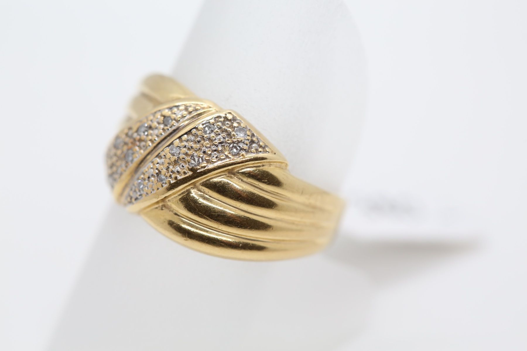 Anelli: Goldring mit Diamanten 18K – Usato da Reinach BL venduto da Han-Numismatik 1