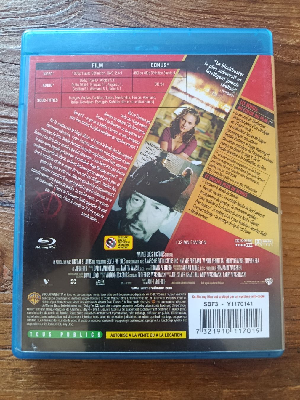 Tutti i DVDs:  V pour Vendetta - Blu-ray Français  – Usato da Gingins venduto da Demonseed 1
