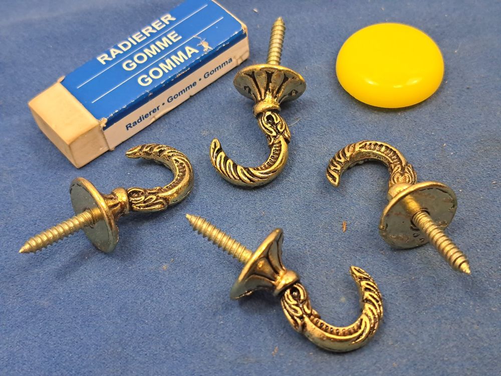 100 Stück Schraubaugen Vermessingt – 16 Mm, Für Bilderrahmen & Leichte Aufhängungen