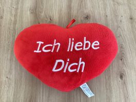 Kissen Herz, "Ich liebe dich", sehr guter Zustand