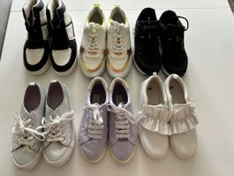6 Paar Sneakers Gr. 38 zum Teil NEU!!!