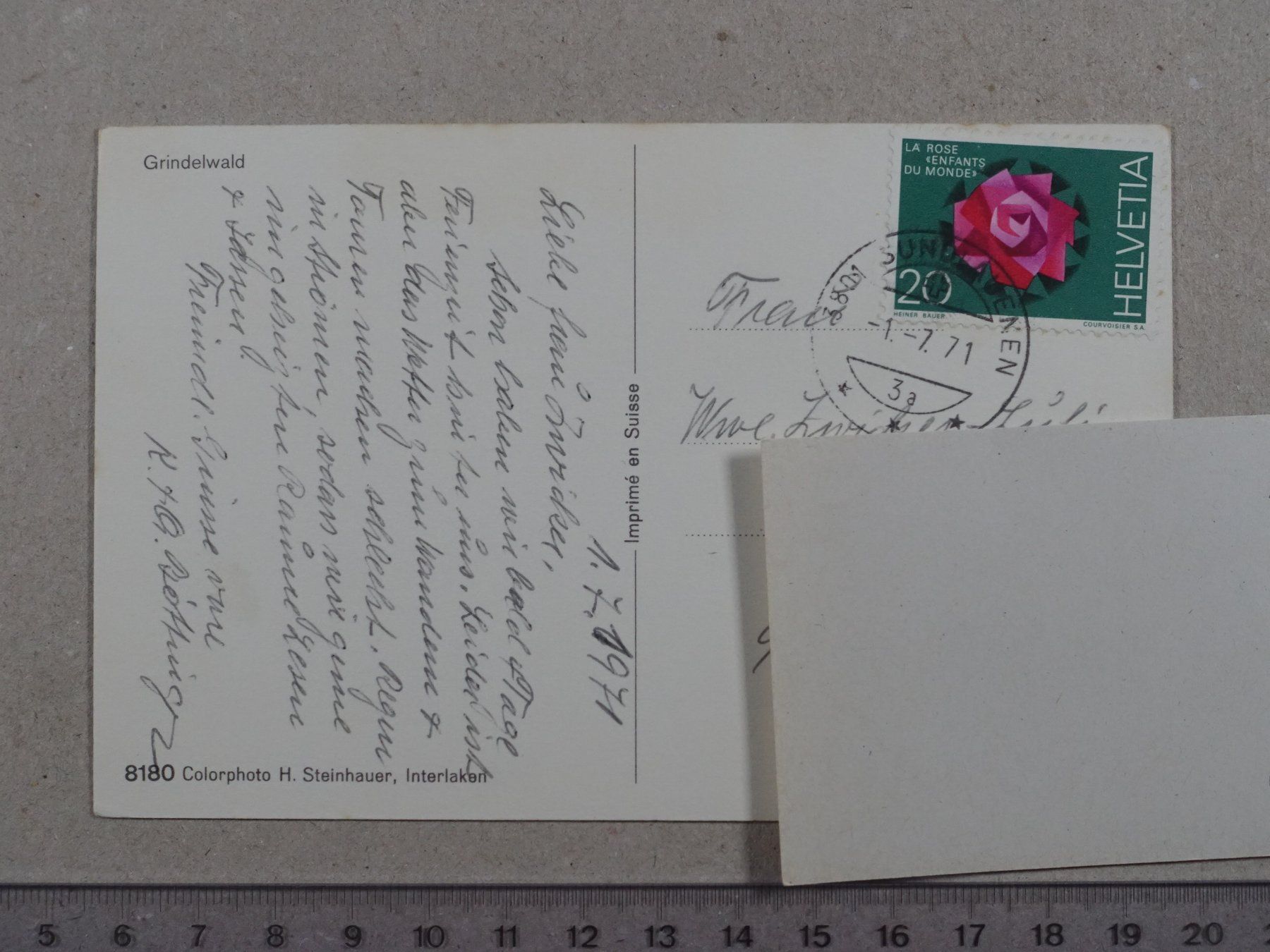 Cartoline postali: Grindelwald, 1971 – Usato da Lenzburg venduto da fh1 1