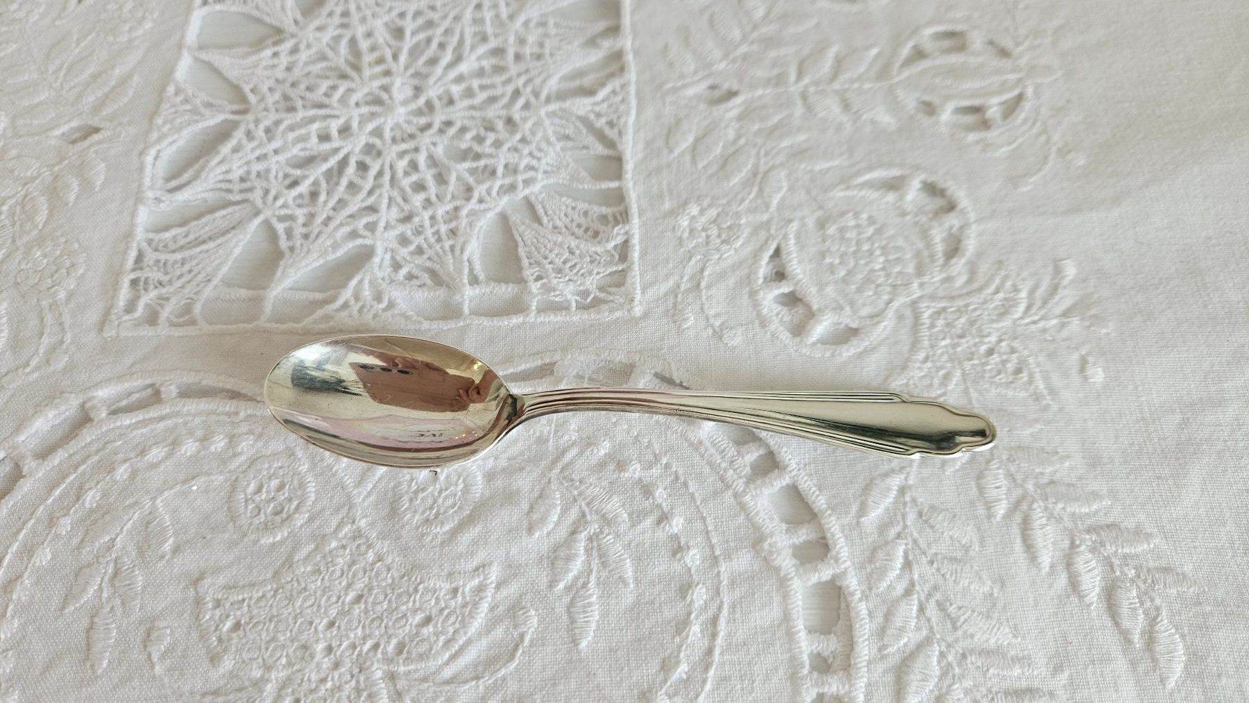 Cucchiai: 7 Silber Espressolöffel 80 / 90er versilbert Vintage – Usato da Gossau ZH venduto da Goes05 3