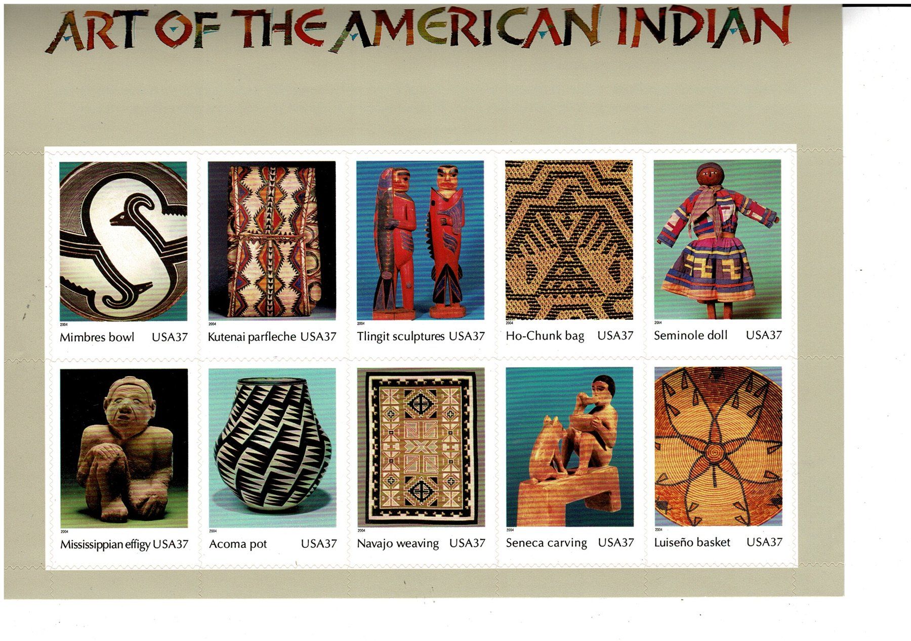 Tutti i francobolli: USA American Indian Art 1 KB ** – Nuovo (secondo la descrizione) da Lausanne venduto da Whorvath