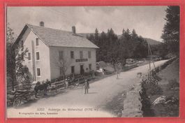 Auberge du Molendruz mit Kutsche - ca. 1910 - Mont-la-Ville