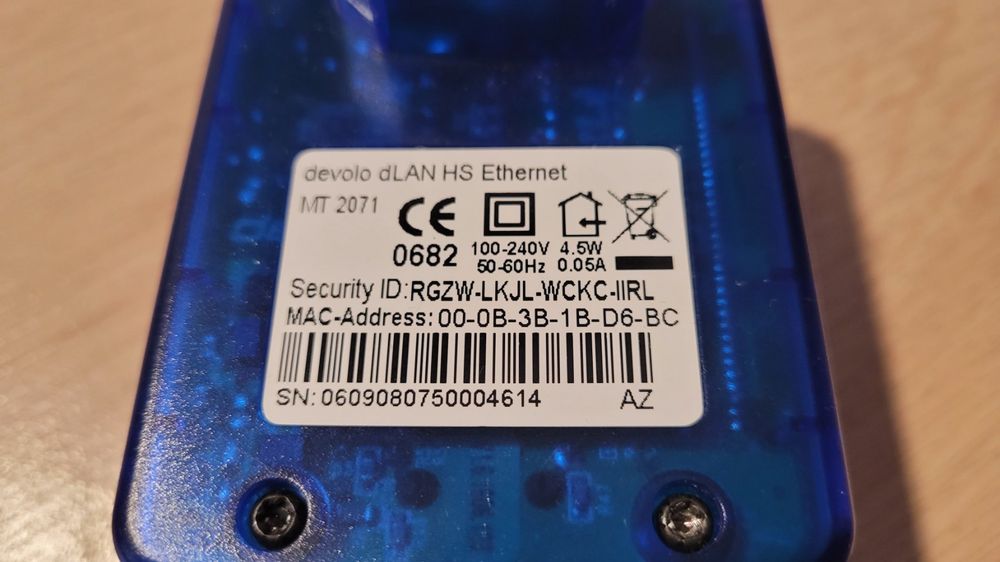 Devolo Laufwerke & Adapter: DLAN Ethernet Adapter, Devolo  MT2071, blau – Gebraucht aus Brig von Mike69 3