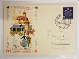 JB63) 1947 Pro Juventute, Karte Tag der Briefmarken