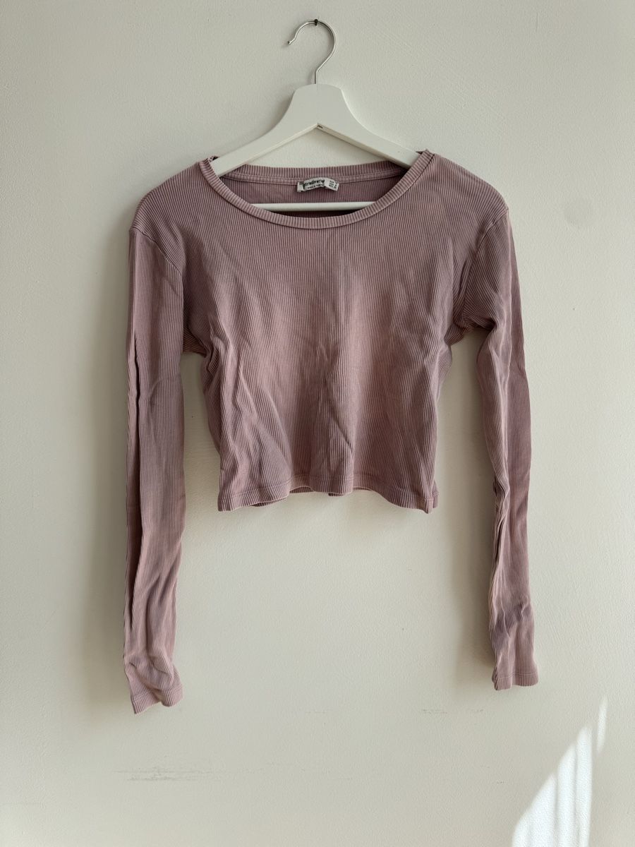 Stradivarius T-shirt: Stradivarus Langarmshirt rosa – Usato da Bern venduto da seraina211