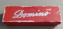 Vintage Domino - Steine aus Holz in Kartonbox
