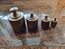Antike Gewichte, Set von 4 Stk., Messing, Jahrgang 1878