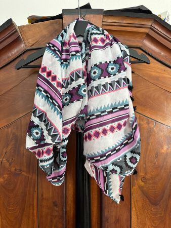 Leichter Sommer Schal mit Muster, neuwertig, Top Zustand!