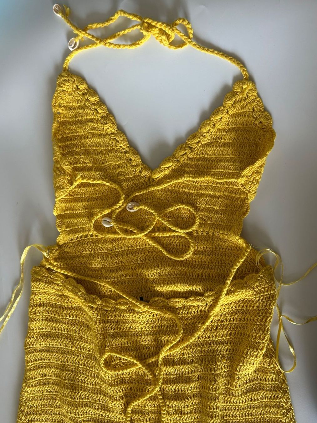 Vestiti: Gehäkeltes Kleid, gelb – Nuovo (secondo la descrizione) da Frauenfeld venduto da isa_9cy7 6