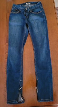 Burberry Jeans Damen 26 Reissverschluss Bein Slim Fit